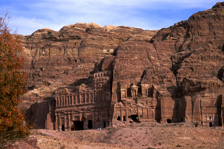 Jordanie, tombeaux sur le site archéologique de Pétra