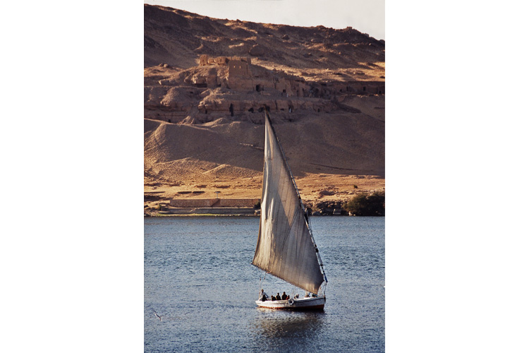 Egypte, felouque sur le Nil à Aswan