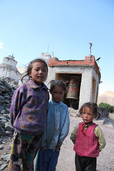 Portraits d'enfants, village de Miru, Ladakh