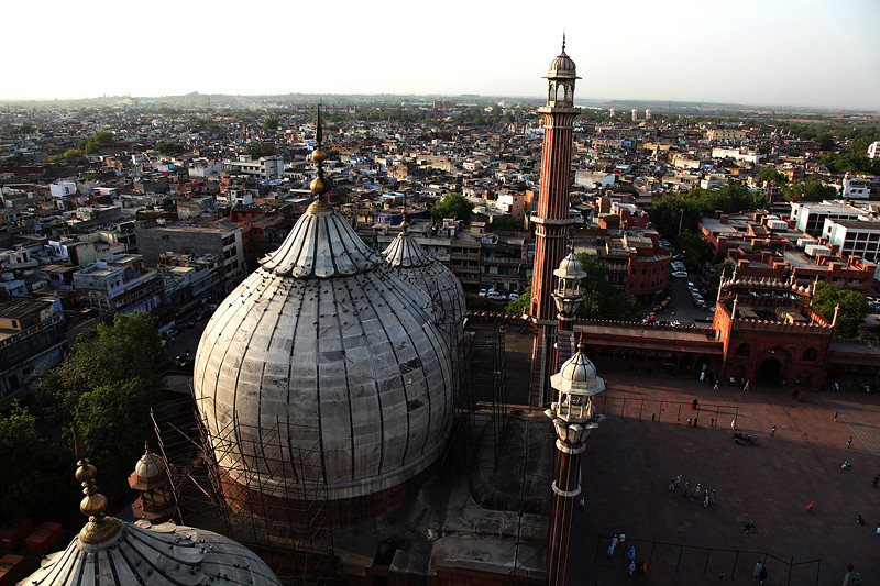 Les coupoles de la mosquée Jama Masjid - Delhi, Inde 2012