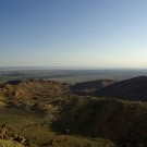 Le Chott el Djerid vu depuis le Djebel Thelja aux environs de Redayef - Tunisie 2009