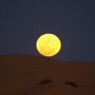 Lever de lune dans le désert - Tunisie 2009