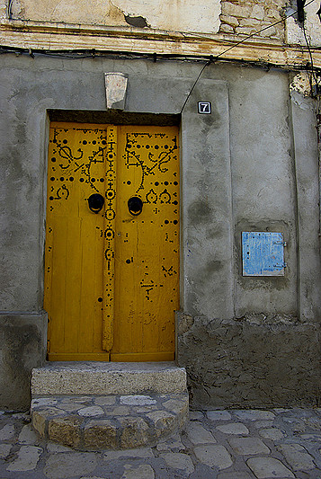 Une porte traditionnelle dans la vieille ville, El Kef - Tunisie 2009