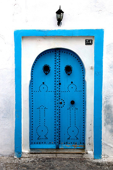Porte traditionnelle dans la Medina de Kairouan - Tunisie 2012