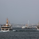 Le ballet des ferries sur le Bosphore, Istanbul - Turquie 2013