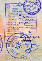 Visa pour l'Ethiopie
