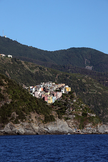 Le village de Corniglia, Cinque Terre, Italie - août 2013