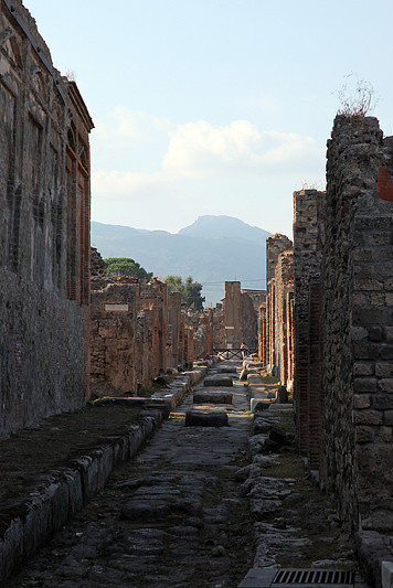 Les rues de Pompéi, Italie - août 2013