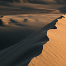 Crête de dune sculptée par le vent, oasis de Huacachina, Pérou - 2014
