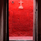 Porte dans le Monasterio Santa Catalina, Arequipa, Pérou - 2014