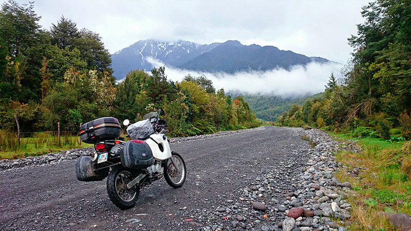 A moto sur la Carretera Austral, Chili - 2014