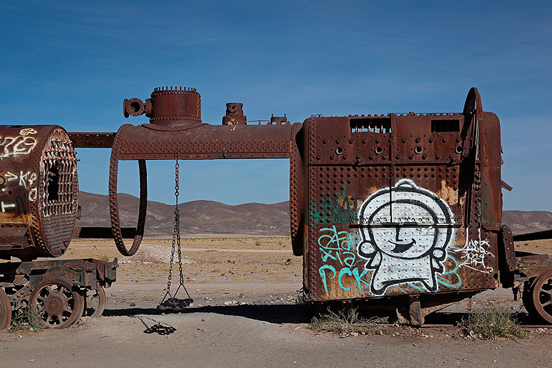 "El cementario de tren", Uyuni, Bolivie - 2014 - photo 02
