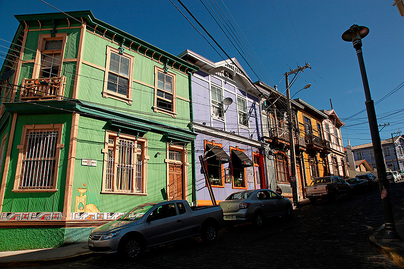 Maisons colorées, Valparaiso, Chili - 2014, photo 02