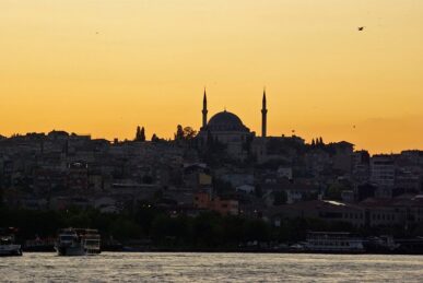 Istanbul, coucher de soleil sur la Corne d'Or, Turquie - 2009
