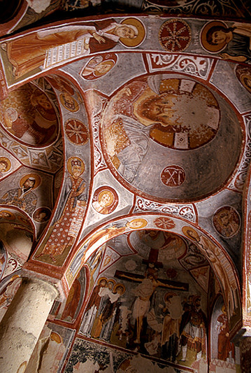 Eglise à la pomme (Elmali kilise) XI ème - XIIème siècle, musée en plein air - vallée de Göreme, Cappadocia, Turquie, 1999