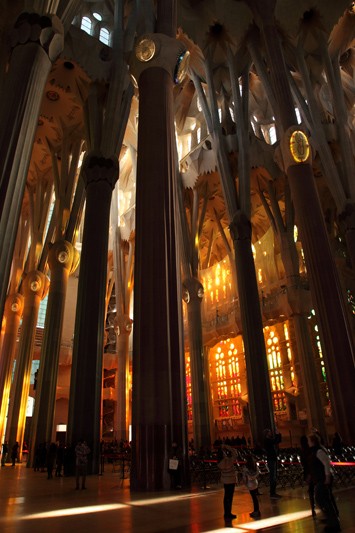 Sagrada Familia, la nef centrale, Barcelone - 2015