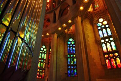 Détail de l'orgue dans la nef centrale, Barcelone - 2015