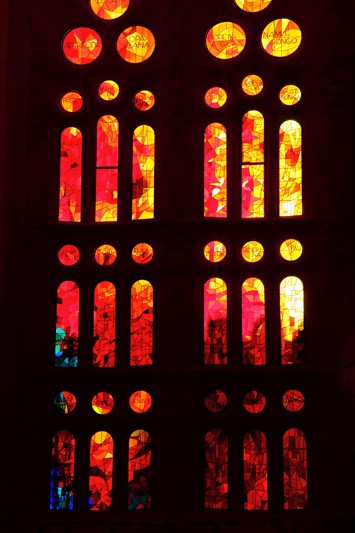 Sagrada Familia, vitraux, Barcelone - 2015