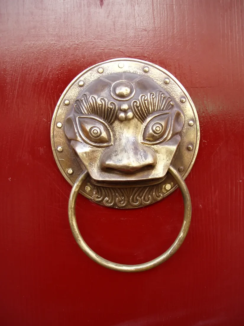 Heurtoir de porte de Hutong, Pékin, Chine - 2005