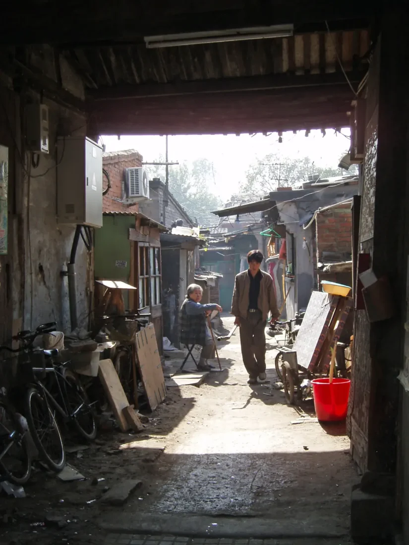 Ruelle dans un quartier de Hutongs, Pékin, Chine - 2005